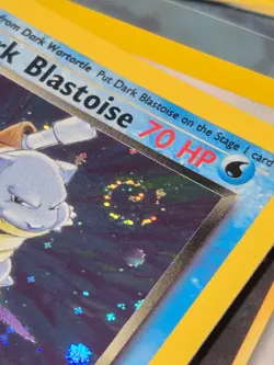 Pokemon Card Dark Blastoise SWIRL HOLO 3/82 Team Rocket Foil Rare WOTC LP 2000 - Image 3