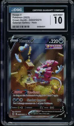 Pokemon Hoopa V GG53/GG70 Crown Zenith: Galarian Gallery Holo CGC 10 - Image 1