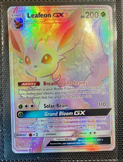 Leafeon GX (Secret Rare) 157/156 Sm-Ultra Prism Holo NM/M - Image 1