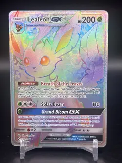 Leafeon GX (Secret Rare) 157/156 Sm-Ultra Prism Holo Rainbow English NM - Image 1