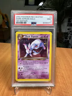 PSA 9 Dark Espeon Holo 4/105 1st Edition Neo Destiny Pokemon Card - Image 1