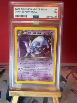Dark Espeon Holo Rare 4/105 Neo Destiny PSA 7 Pokemon card - Image 1