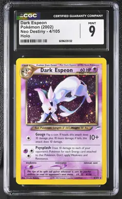 CGC 9 MINT Dark Espeon 2002 Neo Destiny 4/105 Holo Pokemon Card - Image 1