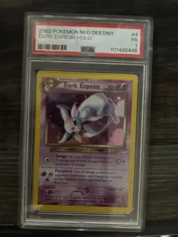 PSA 1 2002 Neo Destiny Dark Espeon 4/105 HOLO FOIL Rare Pokemon Card *Low pop!! - Image 1