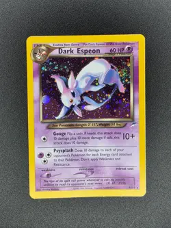 SWIRL Dark Espeon 4/105 Holo Rare Neo Destiny Pokemon Card LP Wotc - Image 1