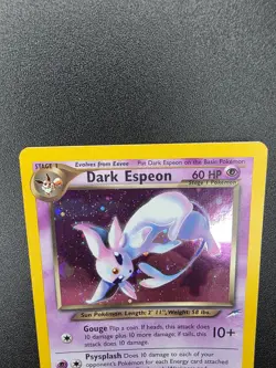 SWIRL Dark Espeon 4/105 Holo Rare Neo Destiny Pokemon Card LP Wotc - Image 4