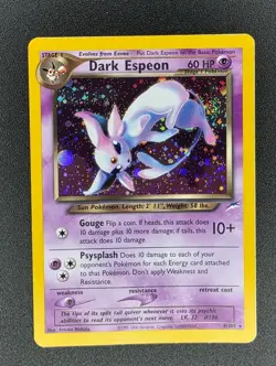 SWIRL Dark Espeon 4/105 Holo Rare Neo Destiny Pokemon Card LP Wotc - Image 1