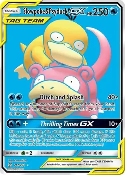 Slowpoke & Psyduck GX - 217/236 - Pokemon Unified Minds Sun & Moon Full Art NM - Image 1