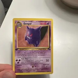 Pokemon TCG Gengar Fossil Card 20/62 First Edition Non Holo - Image 1