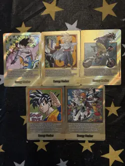 Dragon Ball Super Card Game Gold Alt Energy Markers E-80* To E-84* - Image 1