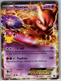 Mewtwo EX 54/99 Celebrations: Classic Collection - Pokemon Card - NM - Image 1