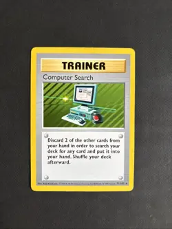 Pokemon TCG Computer Search 77/102 Base Set Shadowless Rare WOTC 1999 - LP+ - Image 1