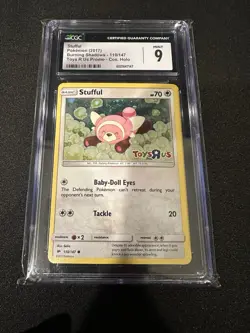 Pokemon 2017 Burning Shadows Stufful Toys R US Holo Stamp #110/147 - Image 1