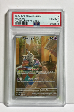 2024 POKEMON SVP PALDEAN FATES ETB PROMO #075 MIMIKYU PSA 10 - Image 1