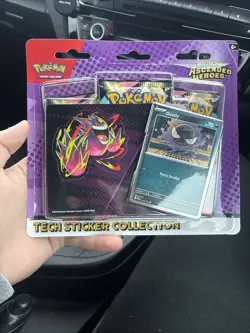 Pokemon Mega Evolution Ascended Heroes 3 Pack Gastly Mega Gengar Stickers - Image 1