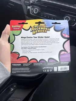 Pokemon Mega Evolution Ascended Heroes 3 Pack Gastly Mega Gengar Stickers - Image 2