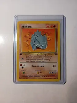 1999 Pokemon Rhyhorn 1st Edition Jungle 61/64 Never Played - Image 2