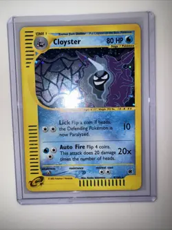 Pokemon TCG Cloyster Expedition Base Set Holo Rare Card 8/165 - Image 3