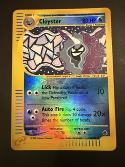Cloyster 8/165 LP Reverse Holo Expedition Base Set Rare Pokemon TCG Card - Image 2