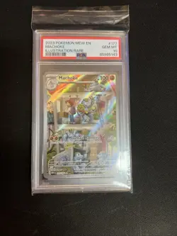 Pokemon Machoke 177/165 Scarlet and Violet 151 Illustration Rare English PSA 10 - Image 1
