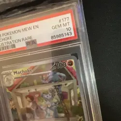 Pokemon Machoke 177/165 Scarlet and Violet 151 Illustration Rare English PSA 10 - Image 4
