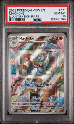 Machoke 177/165 Pokemon PSA 10 GEM MINT 151 Illustration Rare - Image 1