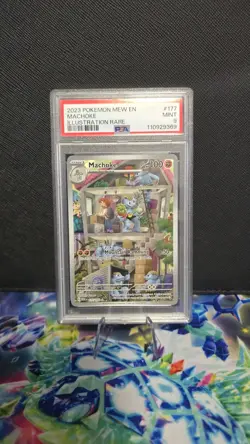 2023 Pokemon Mew EN Machoke Illustration Rare PSA 9 177/165 - Image 1