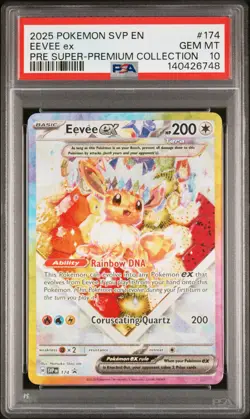 2025 POKEMON PRISMATIC EVOLUTIONS SUPER-PREMIUM COLLECTION EEVEE EX PSA 10 - Image 1