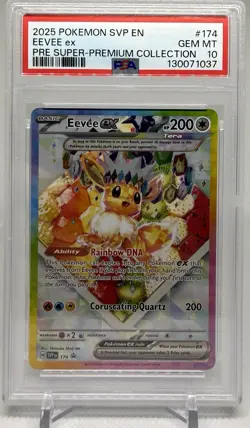 2025 POKEMON PRISMATIC EVOLUTIONS SUPER-PREMIUM COLLECTION EEVEE EX PSA 10 - Image 1