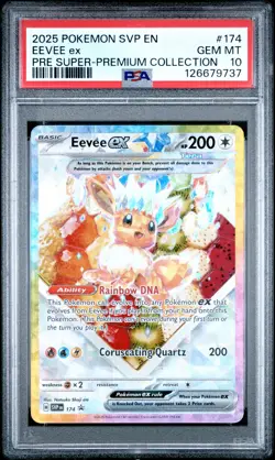 2025 POKEMON PRISMATIC EVOLUTIONS SUPER-PREMIUM COLLECTION EEVEE EX PSA 10 - Image 1
