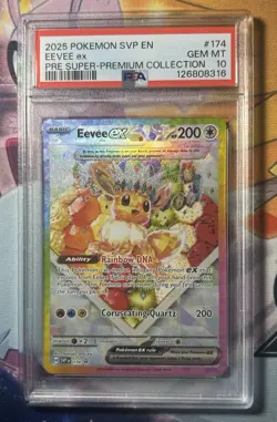 2025 POKEMON PRISMATIC EVOLUTIONS SUPER-PREMIUM COLLECTION EEVEE EX PSA 10 - Image 1