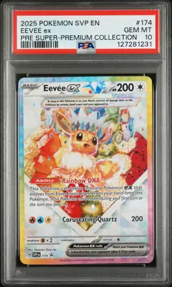 2025 POKEMON PRISMATIC EVOLUTIONS SUPER-PREMIUM COLLECTION EEVEE EX PSA 10 - Image 1
