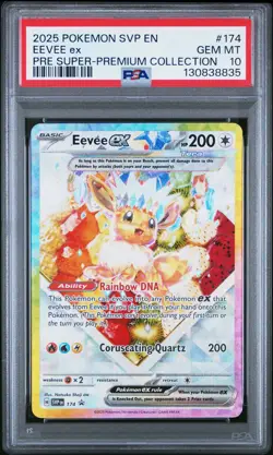 2025 POKEMON PRISMATIC EVOLUTIONS SUPER-PREMIUM COLLECTION EEVEE EX PSA 10 - Image 1
