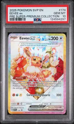 2025 POKEMON PRISMATIC EVOLUTIONS SUPER-PREMIUM COLLECTION EEVEE EX PSA 10 - Image 1