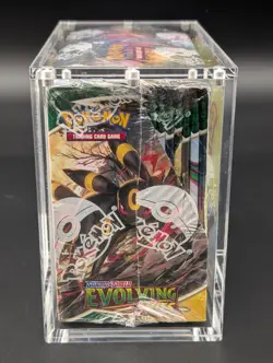 Pokemon TCG Sword & Shield Evolving Skies Booster Box w/Acrylic Case - Image 3