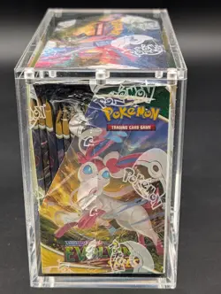 Pokemon TCG Sword & Shield Evolving Skies Booster Box w/Acrylic Case - Image 2