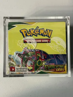 Pokemon TCG Sword & Shield Evolving Skies Booster Box w/Acrylic Case. See Pics - Image 1