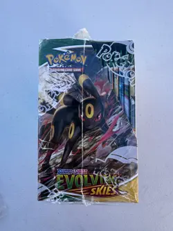 Pokemon TCG Sword & Shield Evolving Skies Booster Box w/Acrylic Case - Image 2
