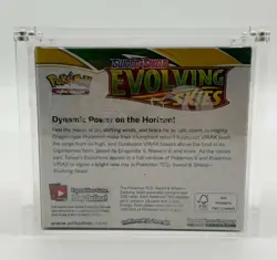 Pokemon TCG Sword and Shield Evolving Skies Booster Box Sealed w/ Acrylic Case - Image 3