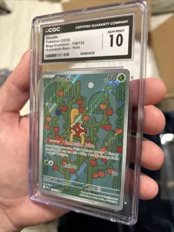 Pokemon Mega Evolution Shuckle Illustration Rare Holo 136/132 CGC GEM MINT 10 - Image 2