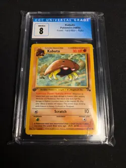 1999 Pokemon Fossil 1st Edition #50/62 Kabuto CGC 8 - Image 1