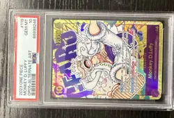 2023 ONE PIECE OP05 119 MONKEY D LUFFY GEAR 5 NIKA SEC ALT ART ENGLISH PSA 10 - Image 1