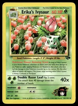 Erika's Ivysaur Uncommon Unlimited Gym Challenge 041/132 NM Pokemon TCG - Image 1