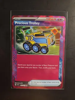 Pokemon TCG Precious Trolley Ace Spec Trainer SV08 Surging Sparks 185/191 NM - Image 1