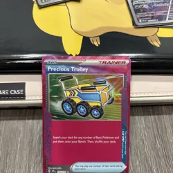 Pokemon TCG Precious Trolley Ace Spec Trainer SV08 Surging Sparks 185/191 - Image 3