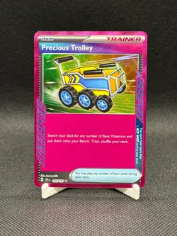 Pokemon TCG Precious Trolley Ace Spec Trainer SV08 Surging Sparks 185/191 - Image 1