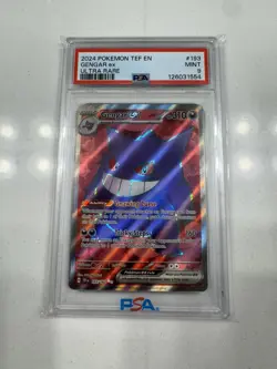 2024 Pokemon Tef EN-Temporal Forces Gengar EX #193 Ultra Rare PSA 9 - Image 1