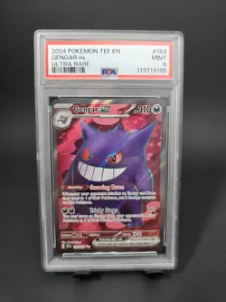 2024 POKEMON TEF EN-TEMPORAL FORCES ULTRA RARE #193 GENGAR EX PSA 9 - Image 1