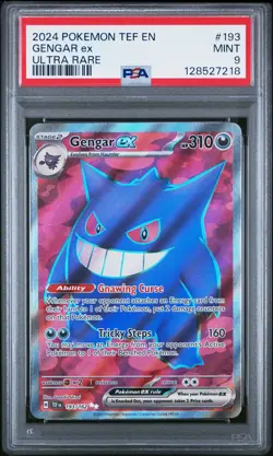 2024 POKEMON TEF EN-TEMPORAL FORCES ULTRA RARE #193 GENGAR EX PSA 9 - Image 1