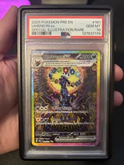 2025 Pokemon PRE Prismatic Evolutions Umbreon EX #161/131 SIR PSA 10 Gem Mint - Image 1
